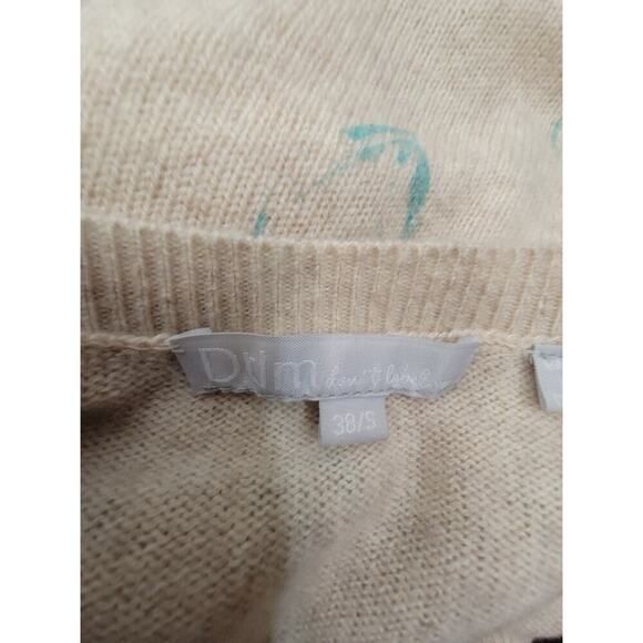 Dtlm Hearts Sweater Womens SZ Small 100% Cashmere Crewneck Relaxed - Picture 7 of 10